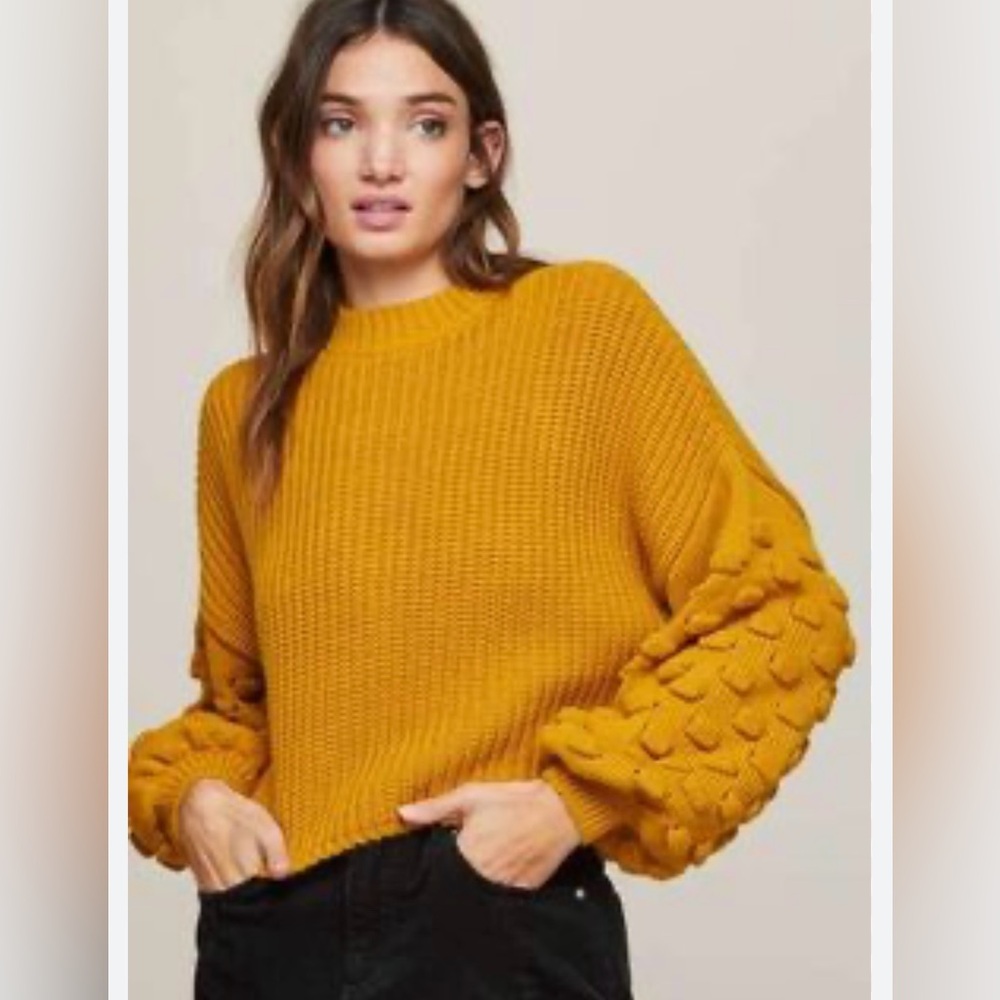 MISS SELFRIDGES POPCORN STITCH SWEATER